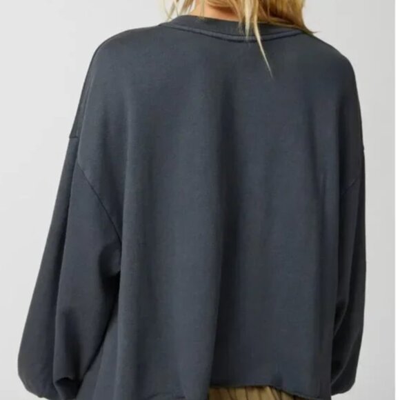 Urban Outfitters Out From Under Notch Neck Sweatshirt - Black - Picture 3 of 6